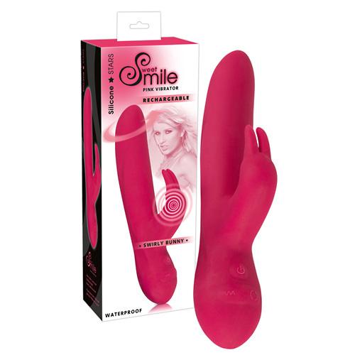 Smile Swirly Bunny Hot Pink Rechargeable Rabbit