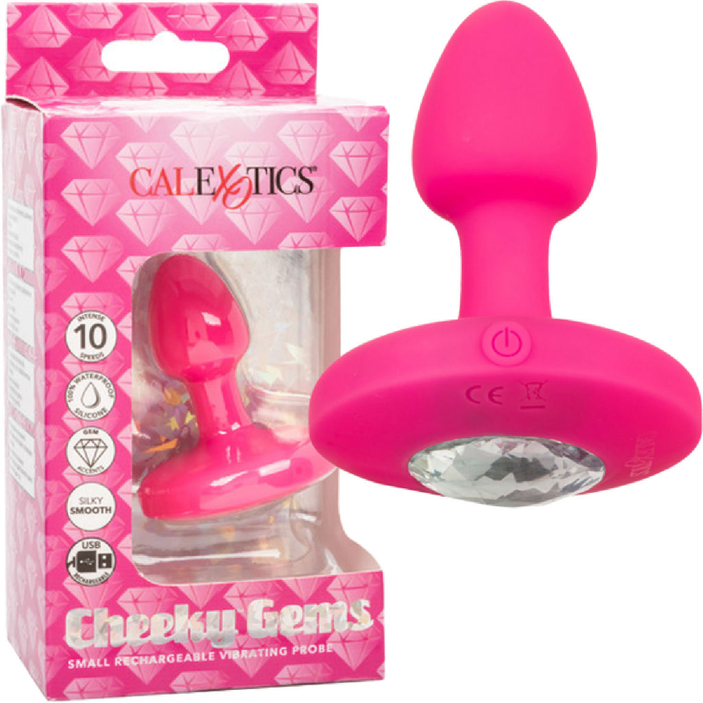 Cheeky Gems Small Rechargeable Vibrating Probe Pink 