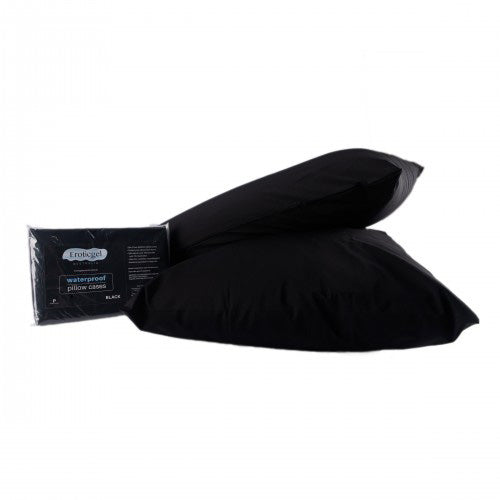 Black Waterproof Fitted pillow case (2 pc)