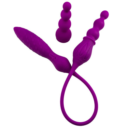 clitoral vibrators adrien lastic 2X double ended vibrator purple