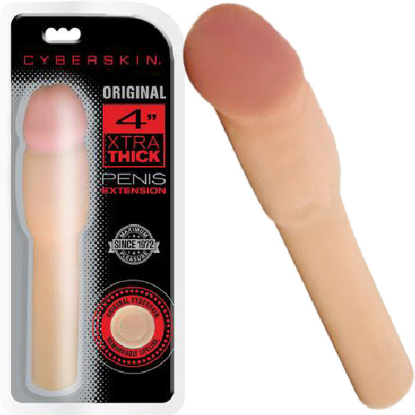 4 Inch Xtra Thick Vibrating Transformer Penis Extension (Flesh)