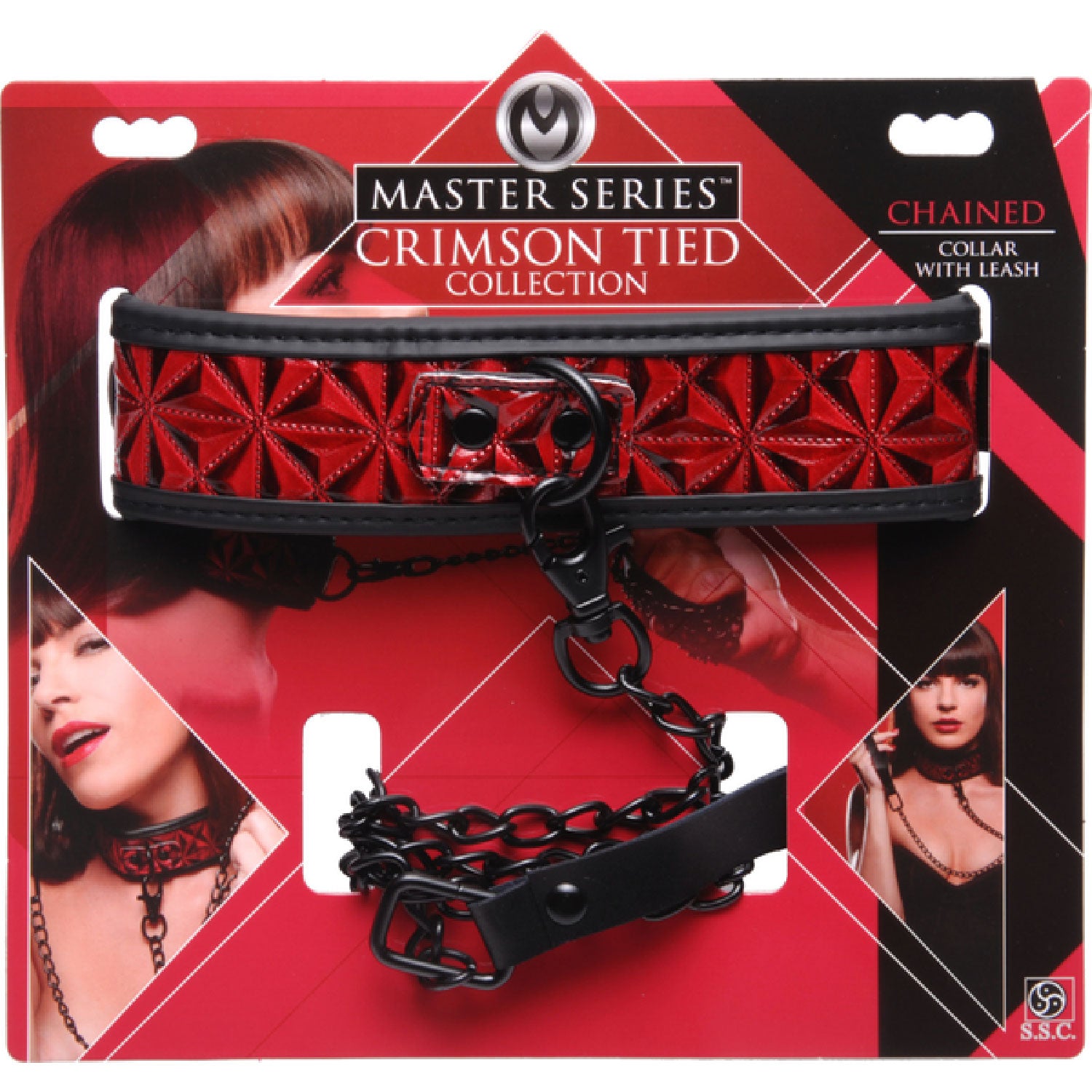 Crimson Tied Collar With Leash