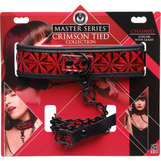 Crimson Tied Collar With Leash
