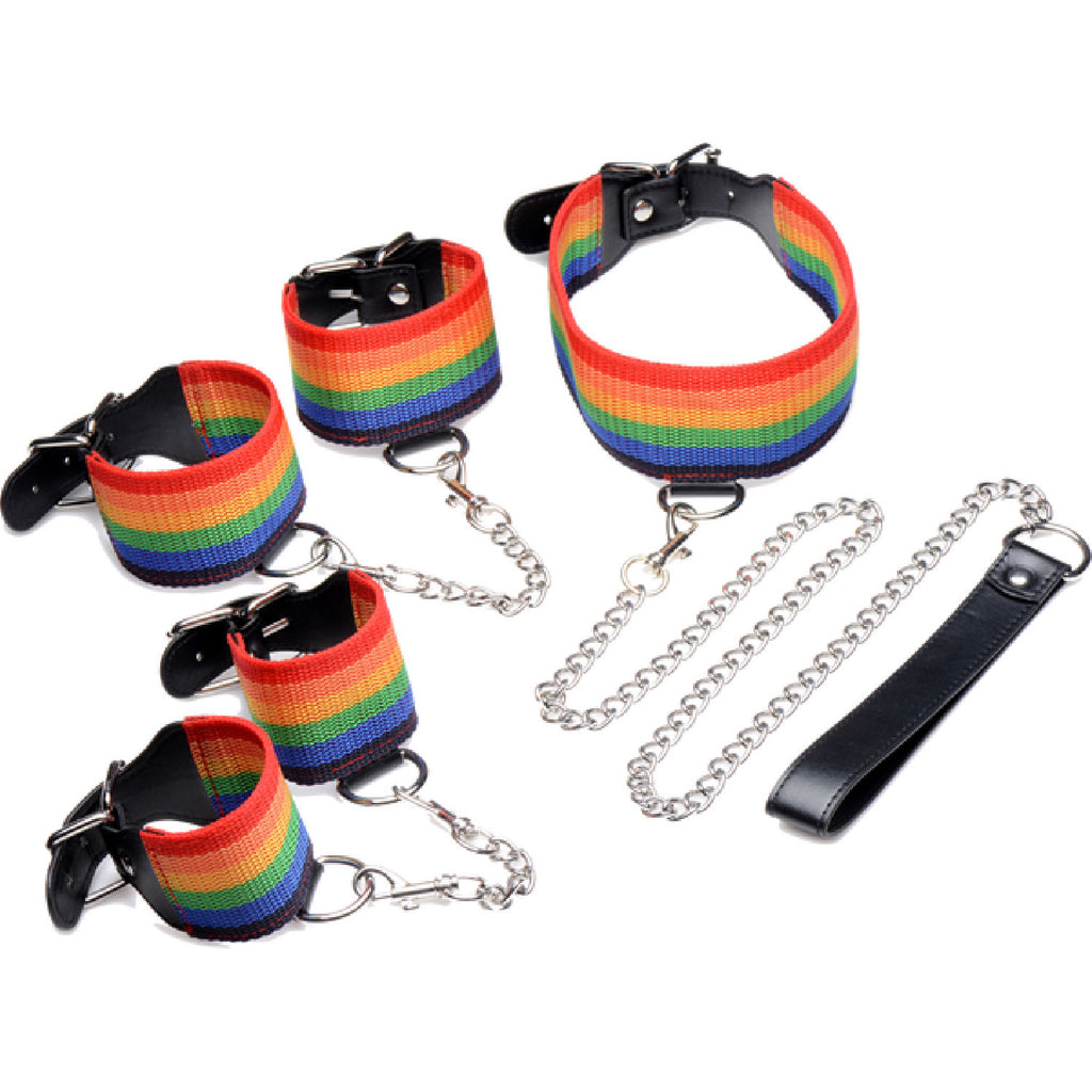 Kinky Pride Rainbow Bondage Set 3
