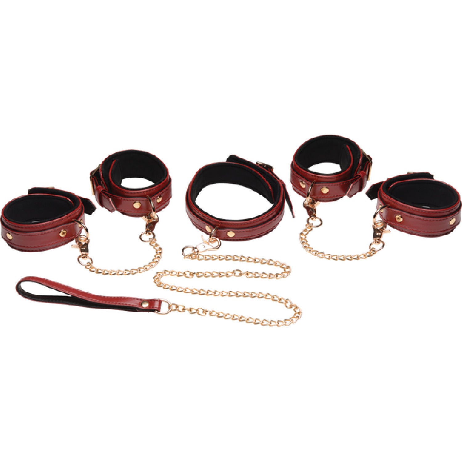 Master Seriex 6 Piece Burgundy Bondage Set 3