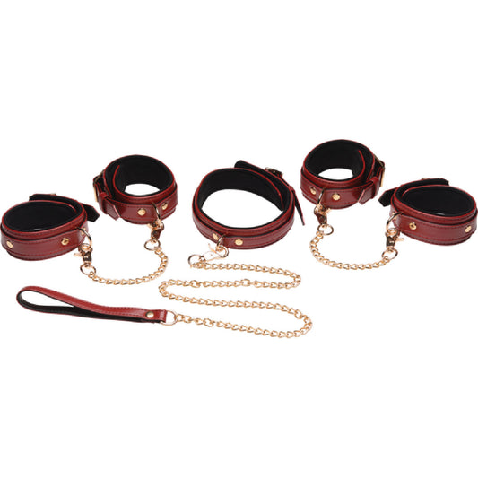 Master Seriex 6 Piece Burgundy Bondage Set 3