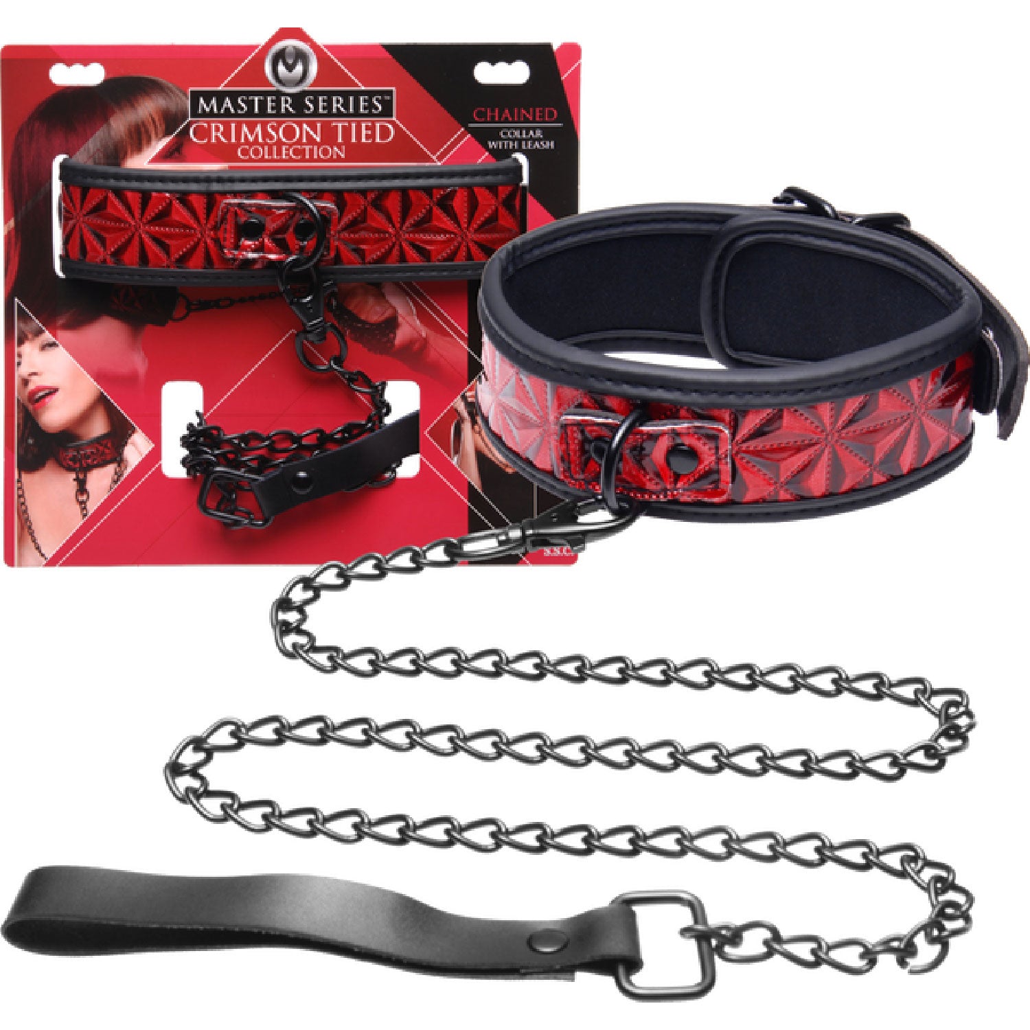Crimson Tied Collar With Leash 3