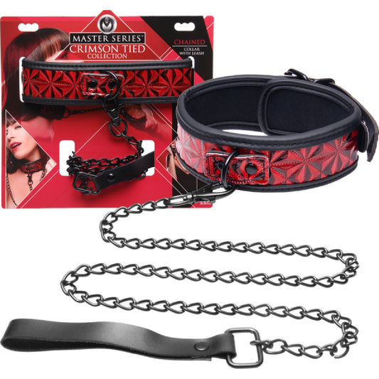 Crimson Tied Collar With Leash 3