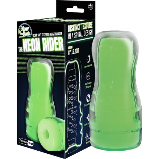 The Neon Rider Masturbator 6" - Glow in the Dark Masturbator