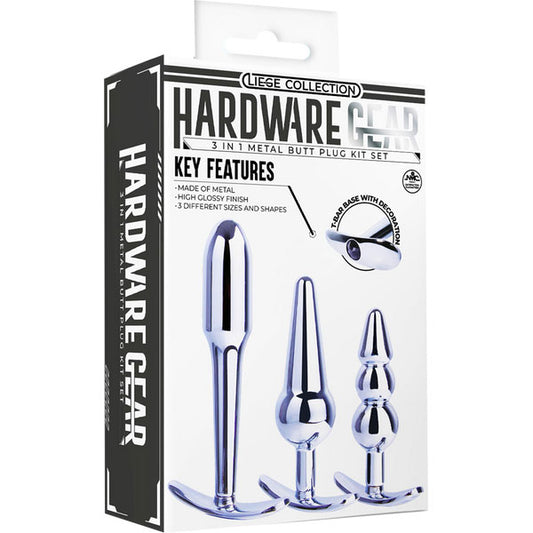 3 in 1 Metal Butt Plug Kit Set