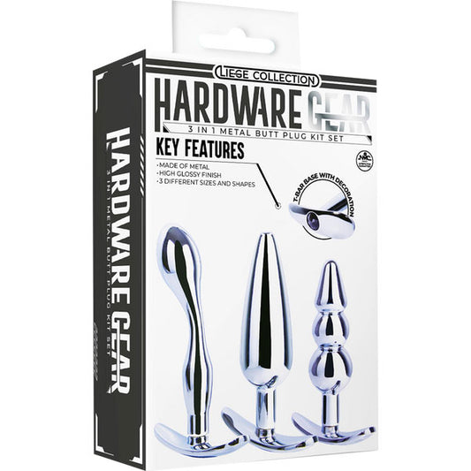 3 in 1 Metal Butt Plug Kit Set 2