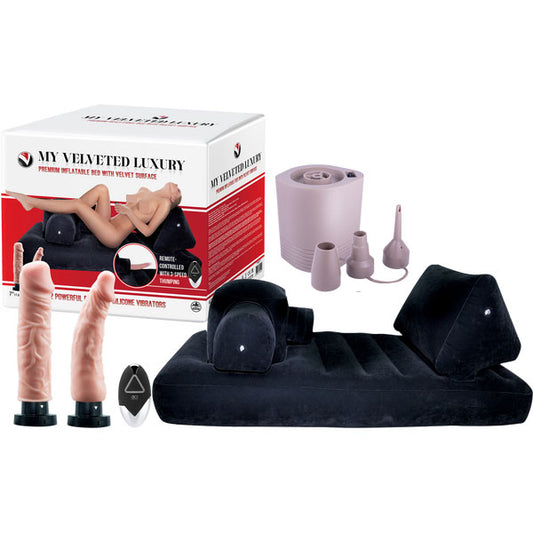 Premium Inflatable Bed with Velvet Surface 2