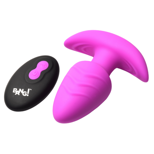 Rotating & Vibrating Silicone Butt Plug w/ Remote