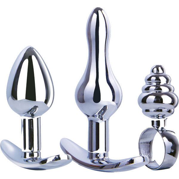 3 in 1 Metal Butt Plug Kit Set 3