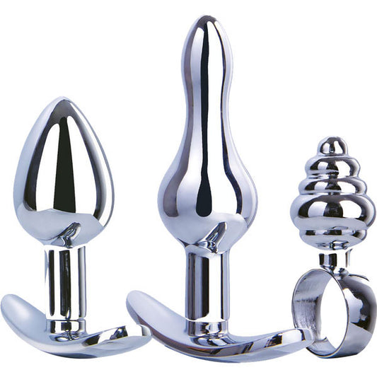 3 in 1 Metal Butt Plug Kit Set 3