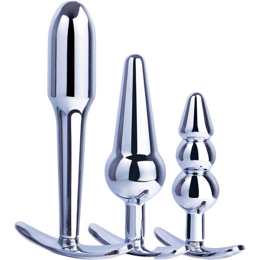 3 in 1 Metal Butt Plug Kit Set