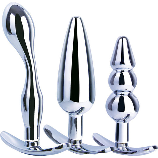 3 in 1 Metal Butt Plug Kit Set 3