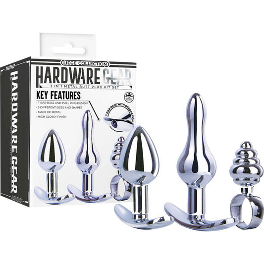 3 in 1 Metal Butt Plug Kit Set