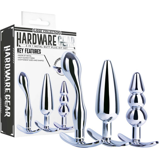 3 in 1 Metal Butt Plug Kit Set