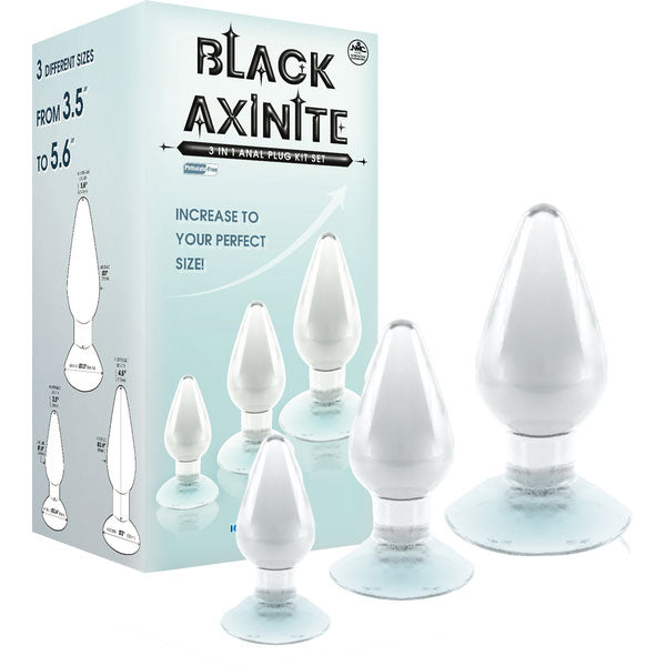 3 In 1 Anal Plug Kit Set Clear