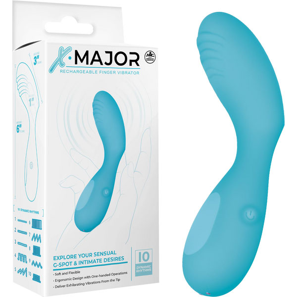 Rechargeable Finger Vibrator Blue 