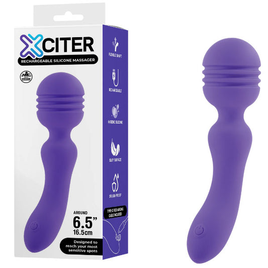 Exciter - Rechargeable Silicone Massager Purple 