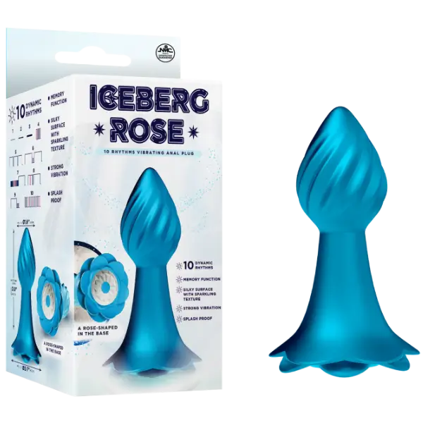10 Rhythms Vibrating Anal Plug Blue