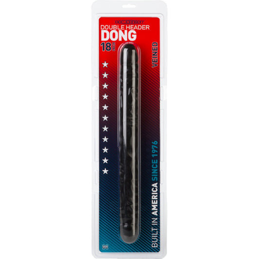 Veined Double Header Dong 18" (Black)
