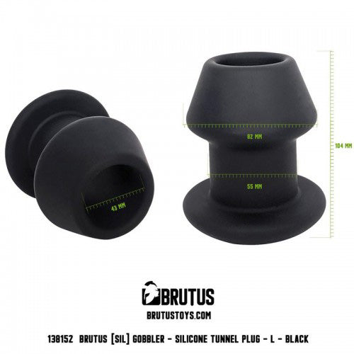 Gobbler - Silicone Tunnel Plug - L - Black 5
