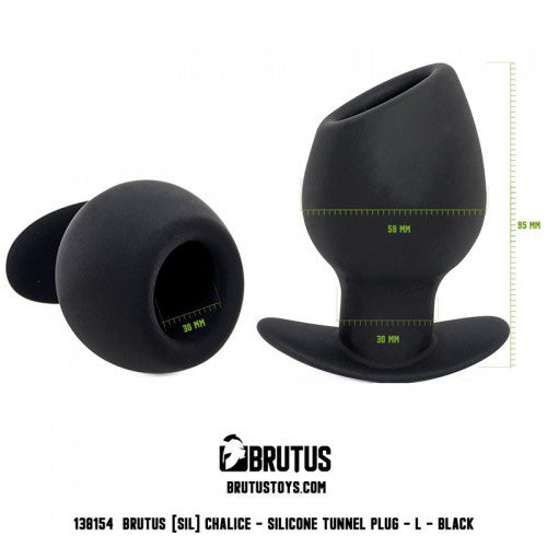 Chalice - Silicone Tunnel Plug - L - Black 5