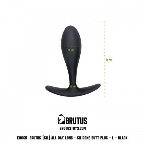 All Day Long - Silicone Butt Plug - L - Black 5
