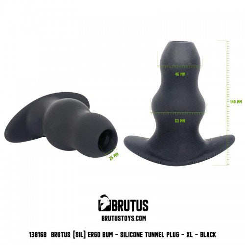 Ergo Bum - Silicone Tunnel Plug - XL - Black 5