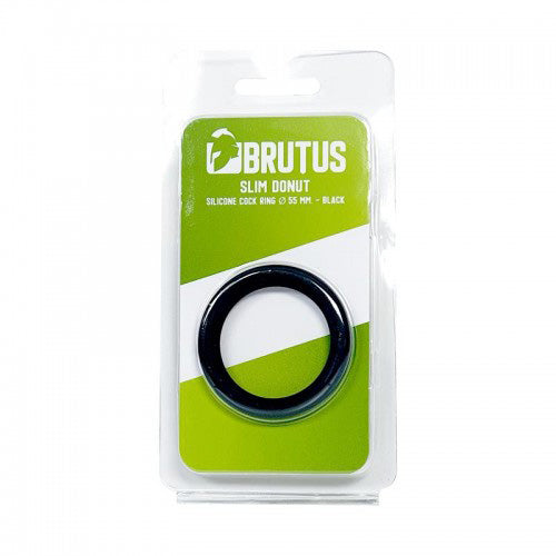 Slim Donut - Silicone Cock Ring - Black 55mm