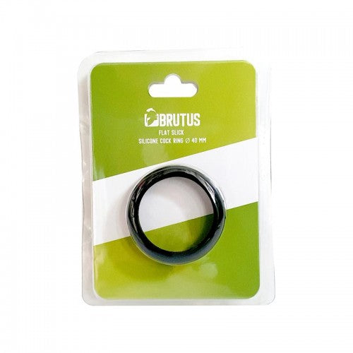 Flat Slick - Silicone Cock Ring - Black 5
