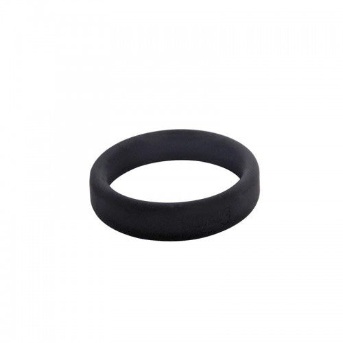 Flat Slick - Silicone Cock Ring - Black 2
