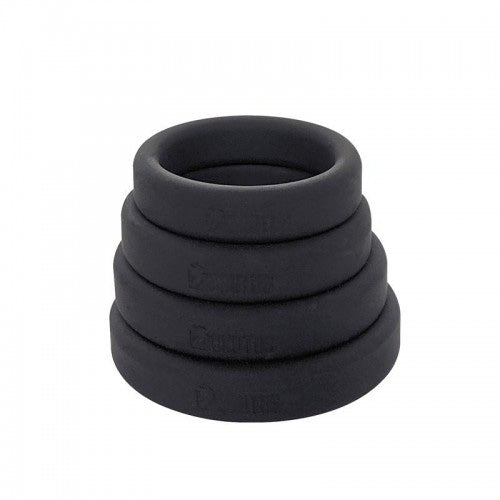 Flat Slick - Silicone Cock Ring - Black 3