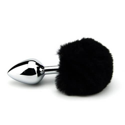 Furry Fantasy Black Bunny Tail Butt Plug 1
