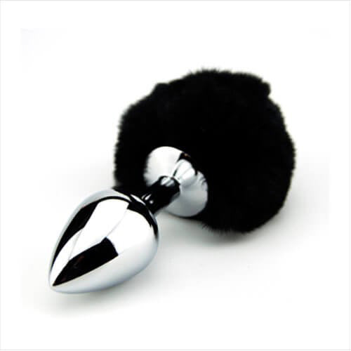 Furry Fantasy Black Bunny Tail Butt Plug 2