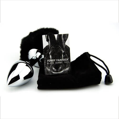 Furry Fantasy Black Bunny Tail Butt Plug 3