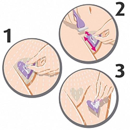 Ladyshape Heart intimate shaving stencil 1