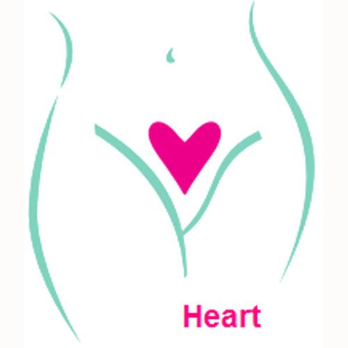 Ladyshape Heart intimate shaving stencil 2