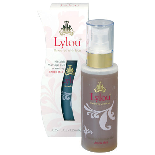 Lylou kissable massage gel choco chilli packaging