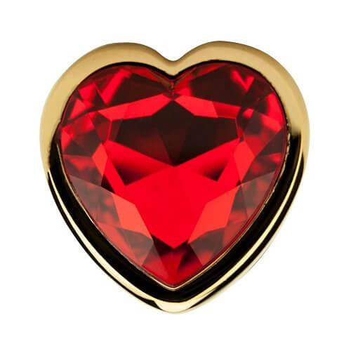 Precious Metals Heart Shaped Anal Plug-Gold 1