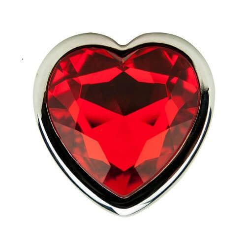 Precious Metals Heart Shaped Anal Plug Silver 1