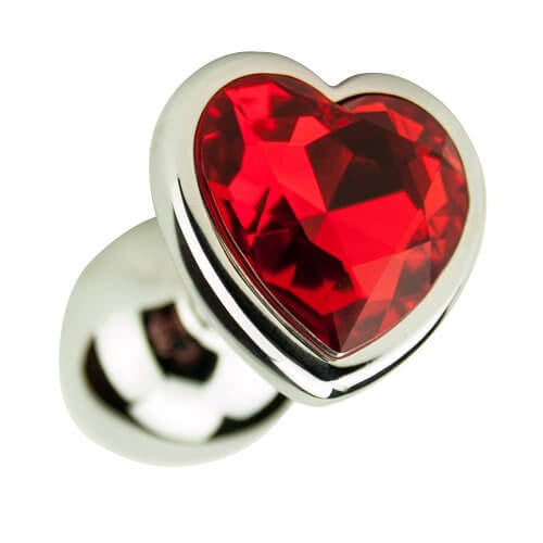 Precious Metals Heart Shaped Anal Plug Silver 3