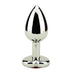 Precious Metals Heart Shaped Anal Plug Silver
