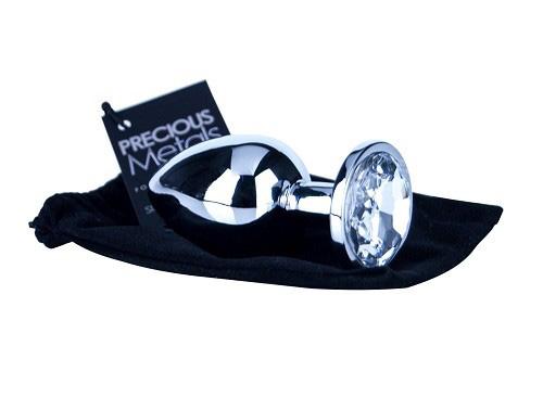 Precious Metals Silver Anal Plug-Large