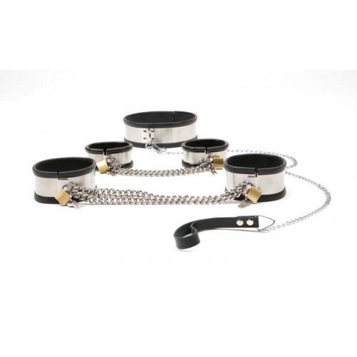 Rapture 5 Piece Steel Band Bondage Set Small 1