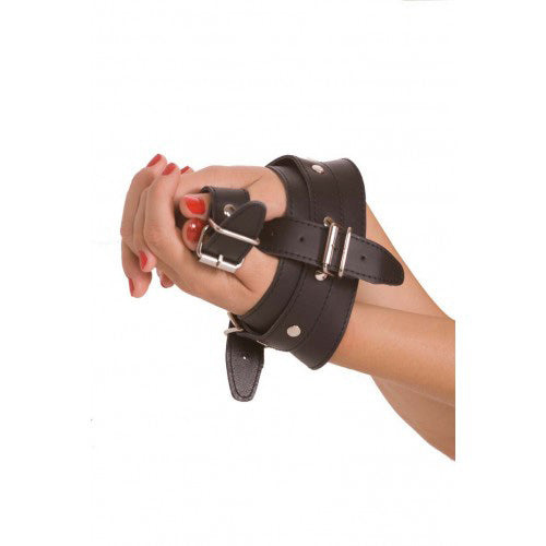 Rapture Leather Wrist to Thumb Bondage Strap 2