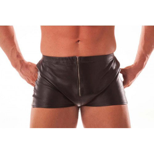 Rapture Male Leather Shorts Large 2